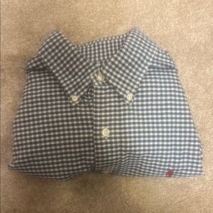 Ralph Lauren Blue and White Casual Button Down Shirt
